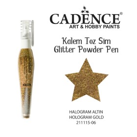 Stiftpulver-Glitzer Hologramm Gold