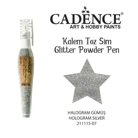 Stiftpulver-Glitzer Hologramm Silber