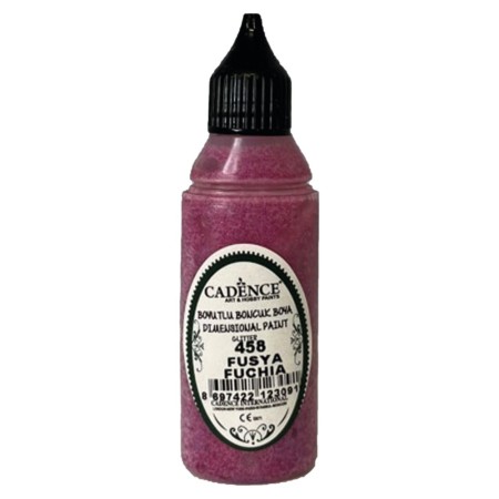 458 Fuchsia Glitter Dimensional Paint 25ML