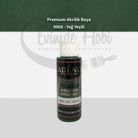 Premium Akrilik Boya 9006 Yağ Yeşili 70ML