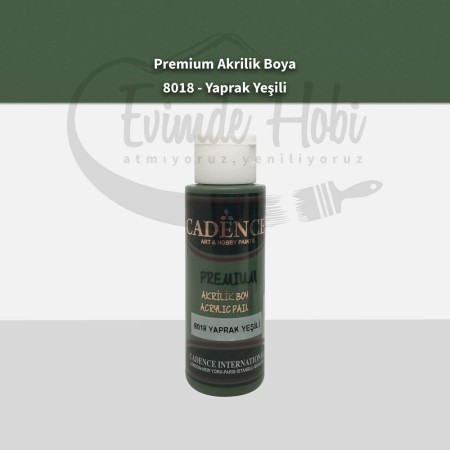 Premium Akrilik Boya 8018 Yaprak Yeşili 70ML