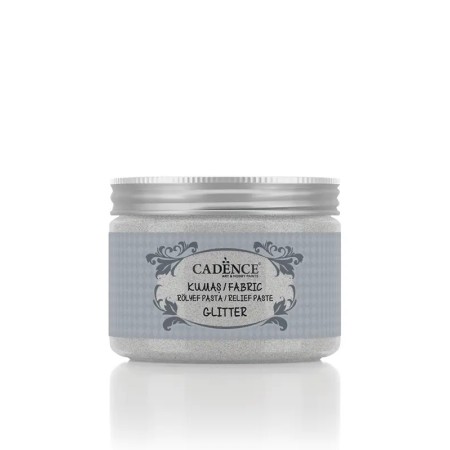 15835 Silver Glitter Fabric Relief Paste 150ML