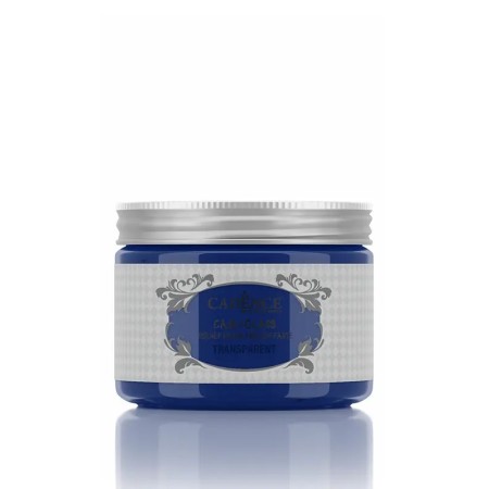 921 Blue Transparent Glass Relief Paste