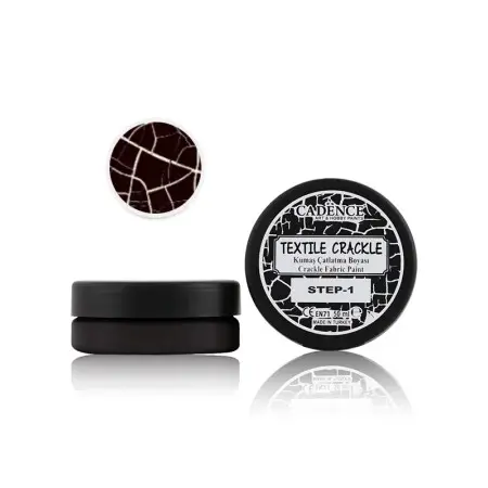 TC02 Siyah Kumaş Çatlatma Boyası 50ML+50ML