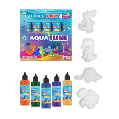 Kooky Aqua Slime Dinazor Dünyası Seti 5X90ML