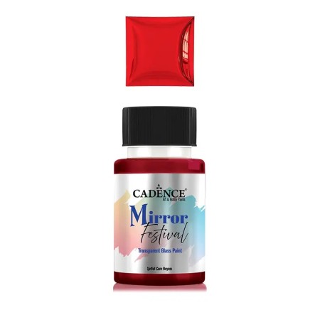 MF08 Kırmızı Mirror Festival Cam Boyası 50ML