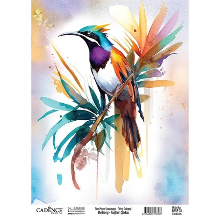 Model BRRP03 Kuşların Şarkısı Cadence Pirinç Dekopaj Kağıdı 30x42cm