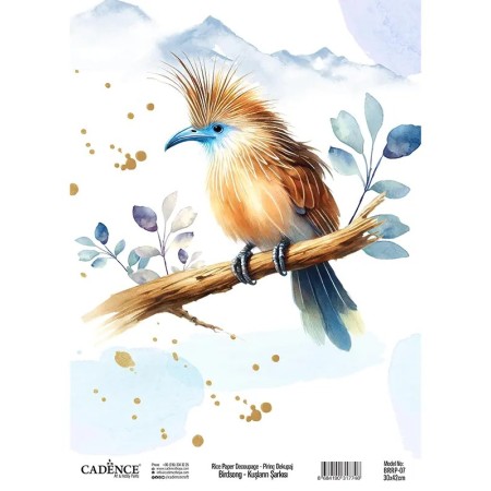Model BRRP07 Kuşların Şarkısı Cadence Pirinç Dekopaj Kağıdı 30x42cm
