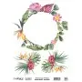Model LRRP04 Circular Leaves Cadence Rice Paper Decoupage 30x42cm