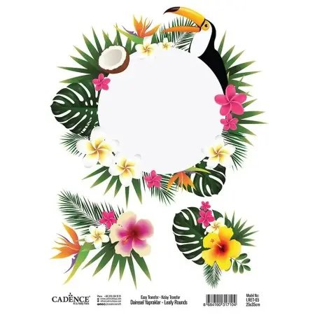 Model LRET05 Circular Leaves Easy Transfer 25x35cm