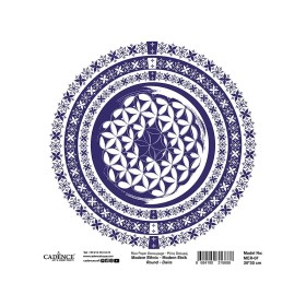 Model MER07 Modern Etnik Daire Cadence Pirinç Dekopaj Kağıdı 30x30cm