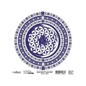 Model MER07 Modern Etnik Daire Cadence Pirinç Dekopaj Kağıdı 30x30cm