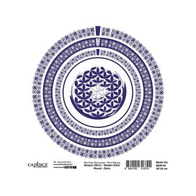 Model MER09 Modern Etnik Daire Cadence Pirinç Dekopaj Kağıdı 30x30cm