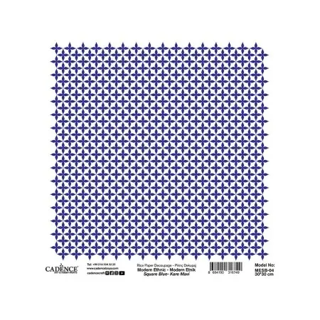 Model MESB04 Modern Ethnic Square Cadence Rice Paper Decoupage 30x30cm