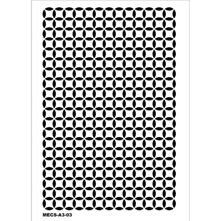 Model MECS-A3-03 Modern Etnik Stencil 30x42cm