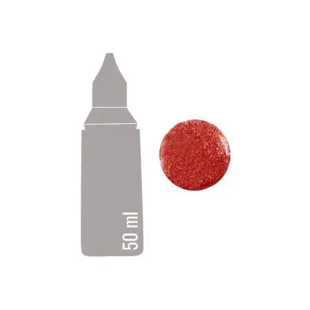 454 Kırmızı Simli Boncuk Boya 50ML