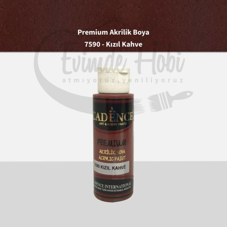 Premium Akrilik Boya 7590 Kızıl Kahve 70ML