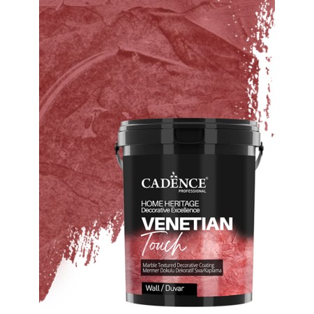 VT08 Coral Red Venetian Touch Marble Textured Decorative Plaster Coating 3KG