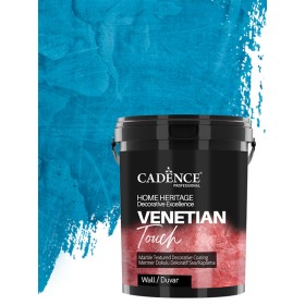 VT17 Koyu Turkuaz Venetian Touch Mermer Dokulu Dekoratif Sıva Kaplama 3KG