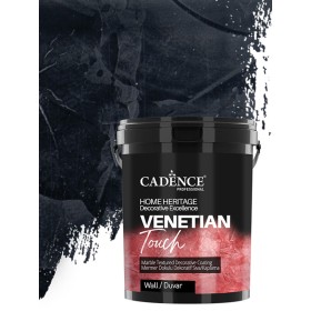 VT20 Siyah Venetian Touch Mermer Dokulu Dekoratif Sıva Kaplama 3KG