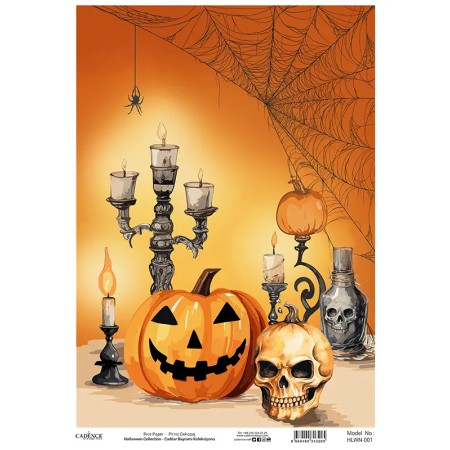 Model HLWN001 Halloween Cadence Rice Decoupage Paper 30X42cm