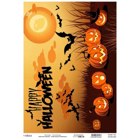 Model HLWN004 Halloween Cadence Rice Decoupage Paper 30X42cm