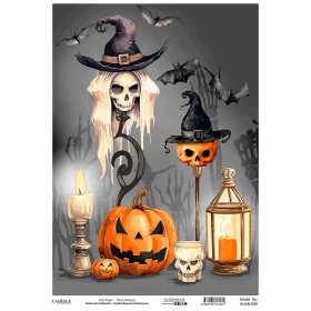 Model HLWN009 Halloween Cadence Rice Decoupage Paper 30X42cm