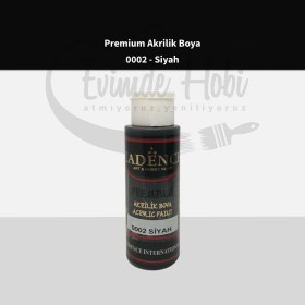 Premium Akrilik 0002 Siyah Boya 70ML