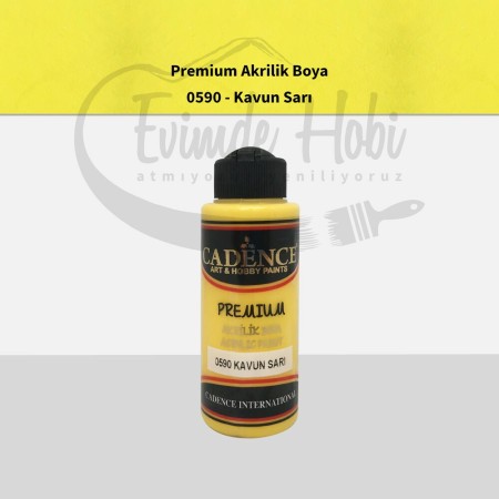 Premium Akrilik Boya 0590 Kavun Sarı 120ML