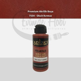 Premium Akrilik Boya 7554 Oksit Kırmızı 120ML