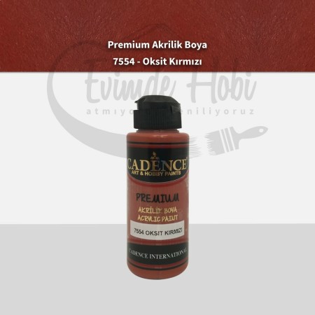 Premium Akrilik Boya 7554 Oksit Kırmızı 120ML