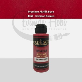 Premium Akrilik Boya 4350 Crimson Kırmızı 120ML