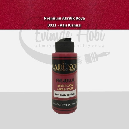 Premium Akrilik Boya 0011 Kan Kırmızı 120ML