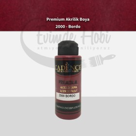 Premium Akrilik Boya 2000 Bordo 120ML