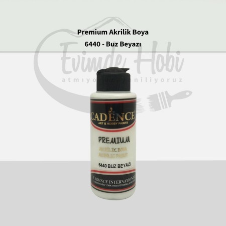 Premium Akrilik Boya 6440 Buz Beyazı 120ML