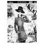 Fabric Transfer Black White KTS001 21x30cm