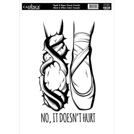 Fabric Transfer Black White KTS007 21x30cm