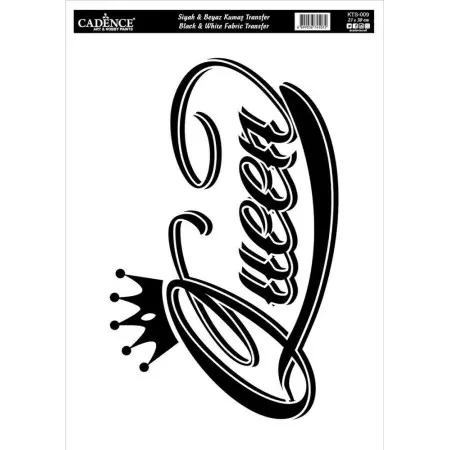 Fabric Transfer Black White KTS009 21x30cm