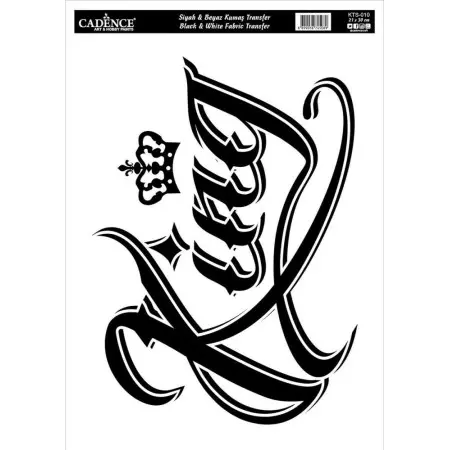 Fabric Transfer Black White KTS010 21x30cm