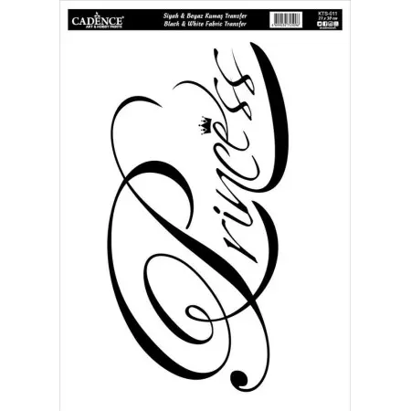Fabric Transfer Black White KTS011 21x30cm