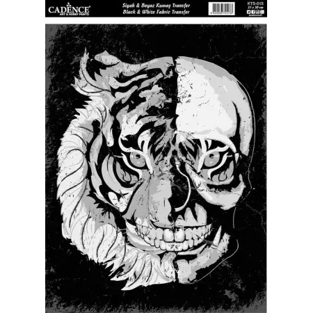 Fabric Transfer Black White KTS015 21x30cm