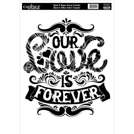 Fabric Transfer Black White KTS017 21x30cm