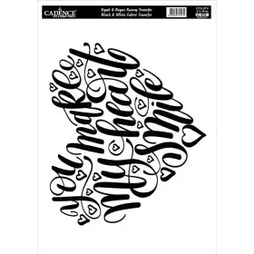 Kumaş Transfer Siyah Beyaz KTS019 21x30cm