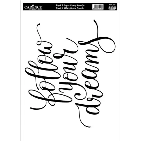 Fabric Transfer Black White KTS021 21x30cm
