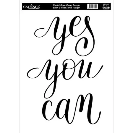 Fabric Transfer Black White KTS022 21x30cm