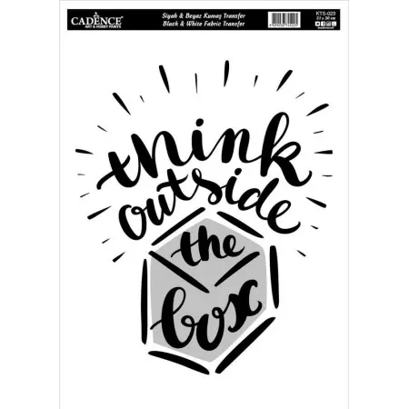 Fabric Transfer Black White KTS023 21x30cm
