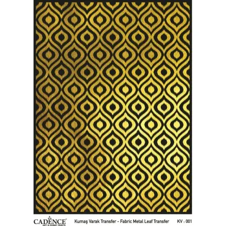 KV001 GOLD Foil Fabric Transfer 30x42cm