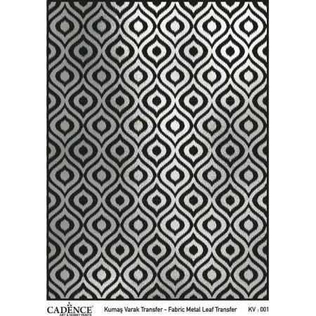 KV001 SILVER Foil Fabric Transfer 30x42cm