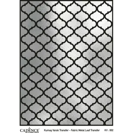 KV002 SILVER Foil Fabric Transfer 30x42cm