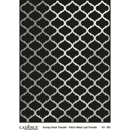 KV003 SILVER Foil Fabric Transfer 30x42cm